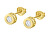 Cercei sclipitori placați cu aur cu zirconi transparente Pure Essential LP3297-4/2