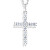 Funkelnde Silberkette Kreuz M00441 (Halskette, Anhänger)