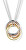 Módne dvojitý tricolor náhrdelník zo striebra M43089
