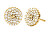 Orecchini placcati in oro a bottone con zirconi Premium MKC1496AN710