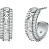 Třpytivé stříbrné náušnice kruhy se zirkony MKC1645AN040