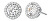 Csillogó ezüst fülbevaló cirkónium kővel MKC1035AN040