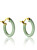 Pozlacené kruhy se smaltem Laura Green Earrings MCE23148G