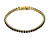Tenisový pozlacený náramek Tessa Black Bracelet MCB23056G