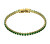 Tenisový pozlátený náramok Tessa Green Bracelet MCB23055G