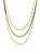 Colier triplu placat cu aur Octavia Grey Necklace MCN23102G