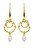 Luxus aranyozott fülbevaló gyöngyökkel EP000169