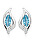 Divatos ezüst fülbevalók topáz és cirkónium kővel EG000042