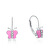 Gyengéd ezüst fülbevalók Pillangók E0000142