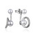 Eredeti ezüst fülbevaló gyönggyel 2 az 1-ben E0003088