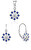 Pôvabná strieborná súprava šperkov Kytičky S0000278 (prívesok, náušnice)