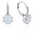 Bájos ezüst fülbevaló fehér opálokkal E0000602