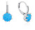 Půvabné stříbrné náušnice s modrými opály E0000599