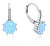 Bájos ezüst fülbevaló türkiz opálokkal E0000598