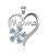 Pôvabný strieborný prívesok Trblietavé srdce Mama P0001344