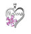 Pôvabný strieborný prívesok Trblietavé srdce Mama P0001345