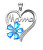 Půvabný stříbrný přívěsek Třpytivé srdce Mama P0001346