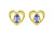 Romantici orecchini placcati in oro con tanzanite EG000070