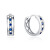 Stříbrné kruhové náušnice s barevnými zirkony E0000413
