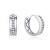Silber runde Ohrringe mit klaren Zirkonen E0000182