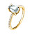 Elegantní pozlacený prsten se zirkony Tesori SAIW2100