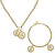 Exkluzívna pozlátená sada šperkov Love SOR29 (náhrdelník + náramok)