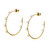 Luxuriöse vergoldete Ohrringe mit klaren KristallenCreole SAUP07