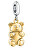 Pandantiv bicolor din oțel numărul Ursuleț Drops SCZ1299