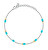 Bicolor-Stahlfußkette mit Perlen Colori SAXQ19