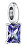 Acél medál lila cirkónium kővel Drops SCZ1295