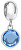 Oceľový prívesok s modrým kryštálom Drops SCZ918