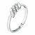 Ocelový prsten s krystaly Torchon SAWZ14
