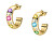 Vergoldete runde Ohrringe mit Kristallen Poetica SAUZ02