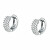 Incantevoli orecchini a cerchio in argento con zirconi Tesori SAIW144