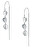 Romantische Ohrhänger aus Stahl Pailettes SAWW07