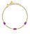 Stilvolles vergoldetes Armband mit Perlen Colori SAXQ15