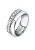 Trblietavý oceľový prsteň s kryštálmi Bagliori SAVO160