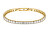 Scintillante braccialetto placcato oro con zirconi Baguette SAVP07