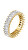 Třpytivý pozlacený prsten s čirými zirkony Baguette SAVP090