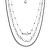 Luxusný trojitý náhrdelník z ocele Eternal 12256
