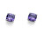 Nadčasové náušnice s fialovými kubickými zirkony Amanor 23052 VIOR