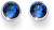 Bedugós fülbevaló kék kristályokkal Ocean Uno 22623 207