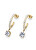 Splendidi orecchini placcati in oro con zirconi cubici Nereids Crystal Spirits 23047G