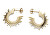 Cercei rotunzi originali placați cu aur Miara Crystal Blossoms 23078G