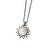 Pôvabný rhodiovaný náhrdelník s perličkou Rush 12265R