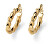 Stilvolle runde vergoldete Ohrringe Twisty 23035G
