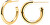 Aranyozott karika fülbevaló Supreme CLOUD Gold AR01-378-U