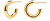 Minimalistické pozlacené náušnice kruhy Mini CLOUD Gold AR01-376-U