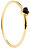Inel fin placat cu aur cu model in formă de inimăBlack Heart Gold AN01-224