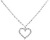 Něžný stříbrný náhrdelník se srdíčkem White Heart Silver CO02-220-U (řetízek, přívěsek)